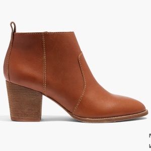 Madewell Brenner Bootie Size 9 cognac